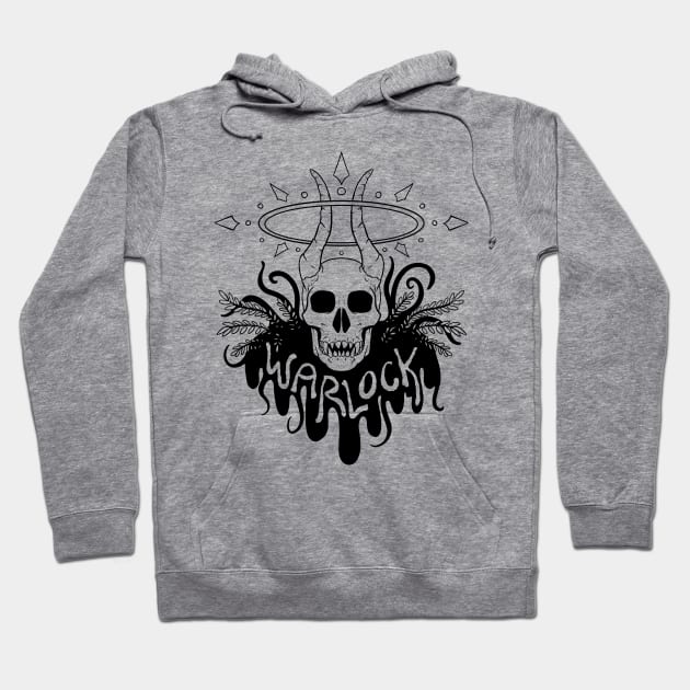 Warlock Class - Black Design Hoodie by CliffeArts